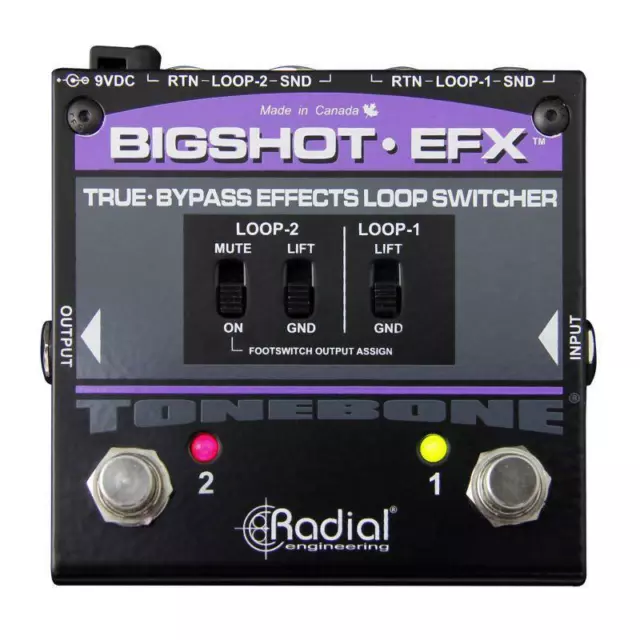Interruptor de bucle efectos de bypass verdadero radial Tonebone BigShot™ EFX