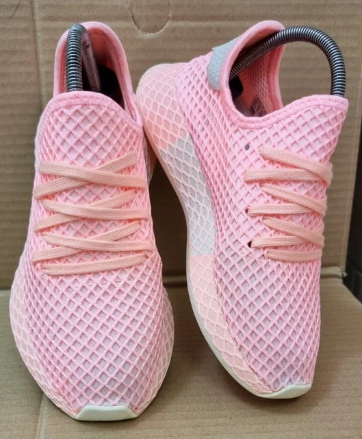 ADIDAS DEERUPT Trainers Size 3 Uk Red White Blue Immaculate