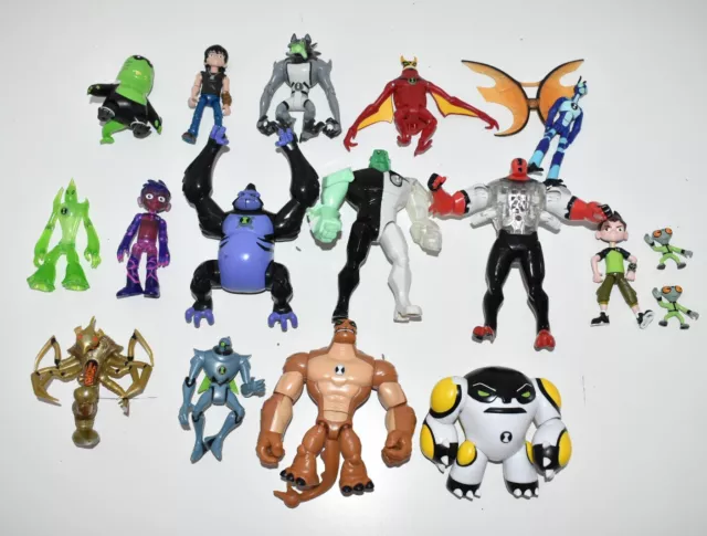 Ben 10 Action Figures x 15 Bundle Glitch Goop Kevin 11 Wolf Queen Diamondhead