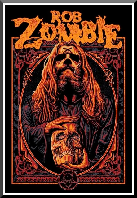 Nuevo Negro Mercado Arte Co. Rob Zombie #1 Brujo Concierto Lienzo Giclée Prints