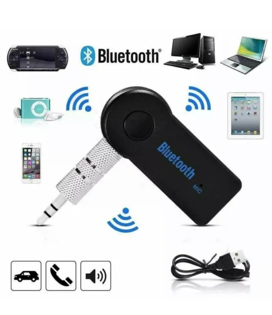 Wireless Car Bluetooth Transmitter Adapter receiver 3.5MM AUX Audio Stereo Music 3