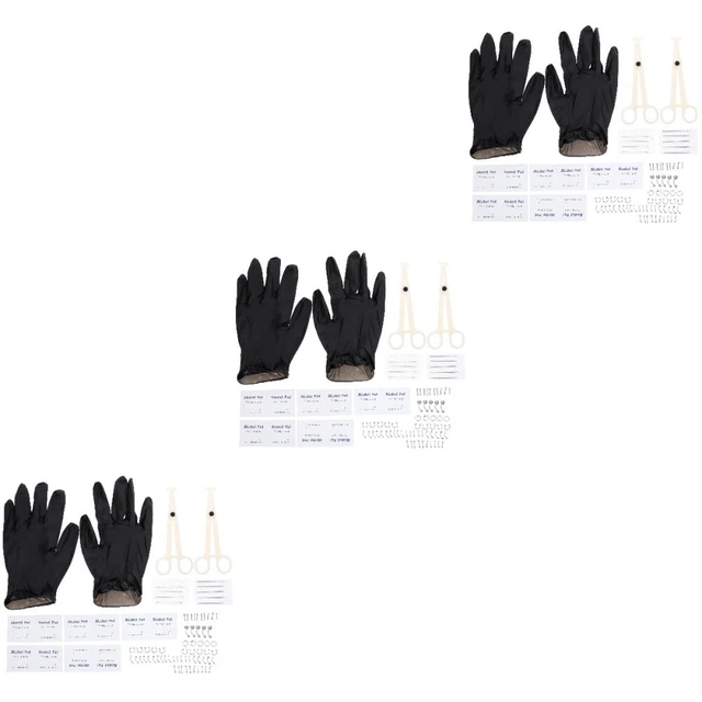 Set 3 Set Strumenti Gioielli Corpo Orecchini Kit Peircing Cerchio Labbra