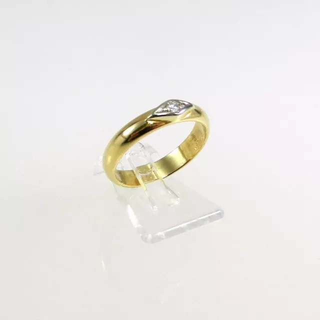 Wert 820,- Brillant Ring in 750 / 18 Karat Gelbgold Gr.54