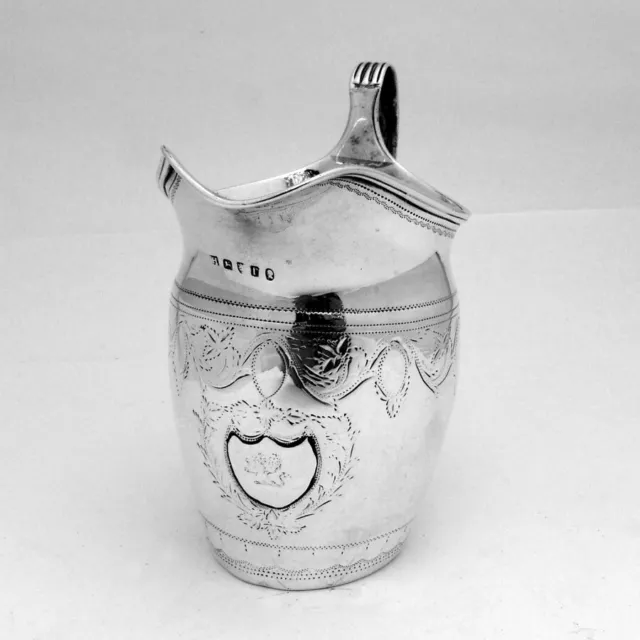 Georgian Creamer Sterling Silver 1792 London Lion Crest