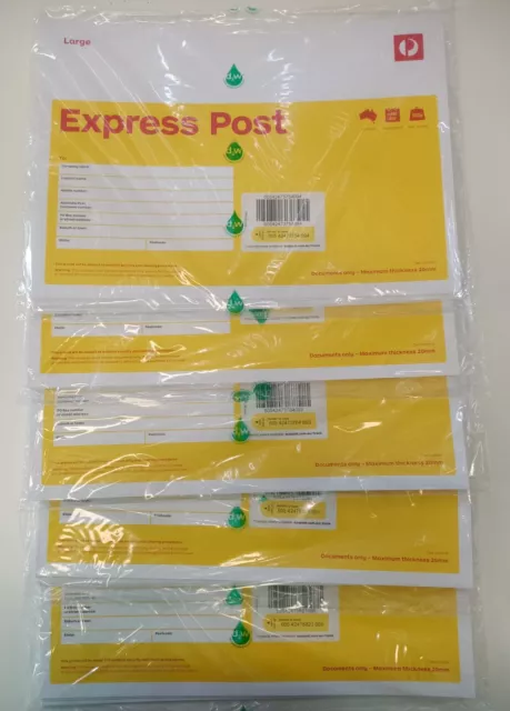 50 x Australia Post Express Post Large B4 Envelope (5 x 10 Pack)