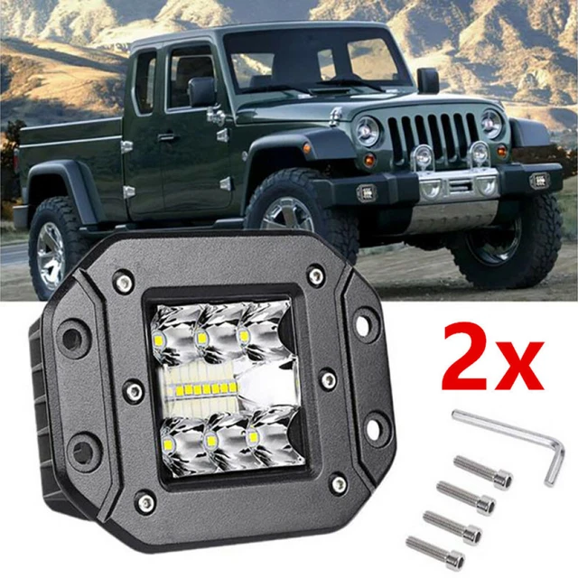 2X 78W Square LED Work Lightbar Arbeitsscheinwerfer Offroad Auto Bündiger Einbau