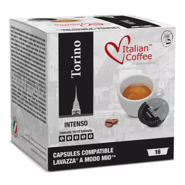 48 Capsules Torino Café Intenso Compatibles Lavazza Modo Mio