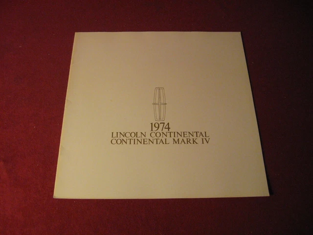 1974 Lincoln Large Prestige Sales Brochure Catalog Booklet Original Old