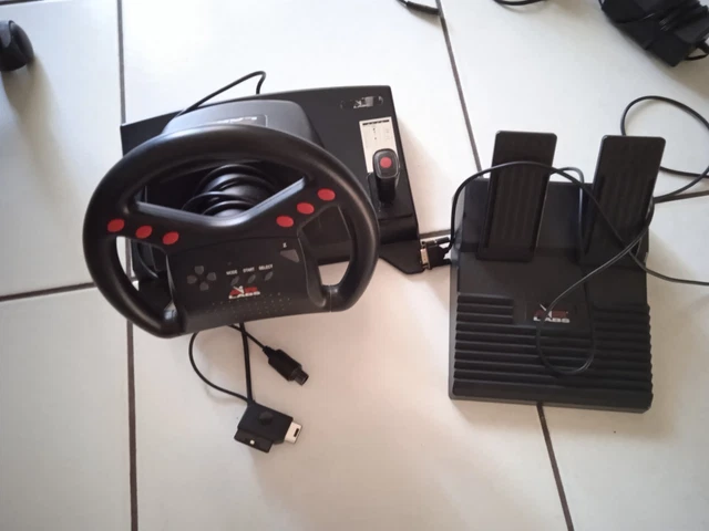 AIR LABS retro gaming driving steering wheel + pedals. volante e pedali