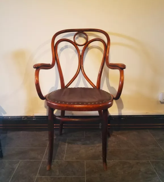 Antique, Thonet Labelled  Bentwood Armchair  Good Condition