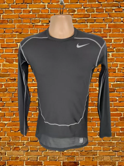 Mens Nike Pro Combat Hypercool Size Medium M Black Active Base Run Football Top