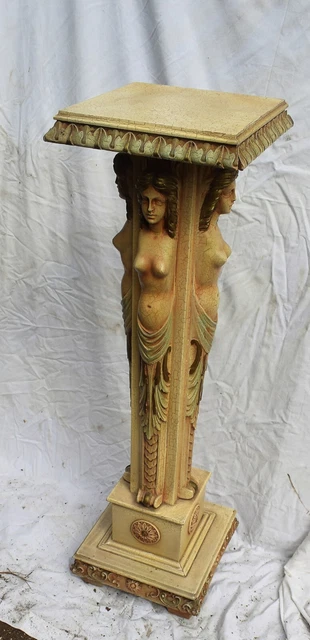 Console Tavolino antico alzatina cariatidi Angelo puttino lacca veneziano legno