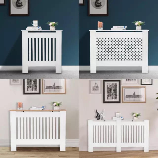 Cache-radiateur couvercle chauffage en MDF maison de campagne blanc S/M/L Taille