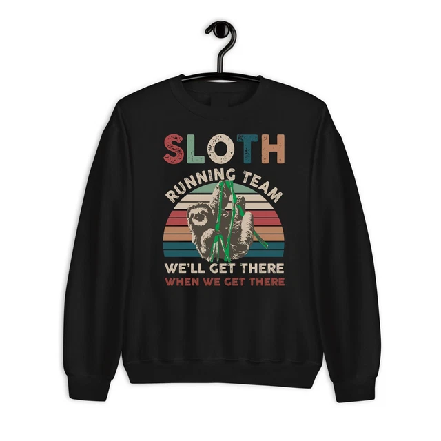 Lazy Sloth Running Team Sweatshirt Gym Runners Club Cute Funny Men Jumper