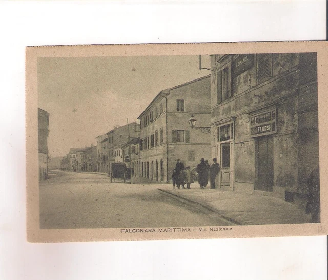 Falconara Marittima Ancona Via Nazionale Cartolina Animata No Vg.