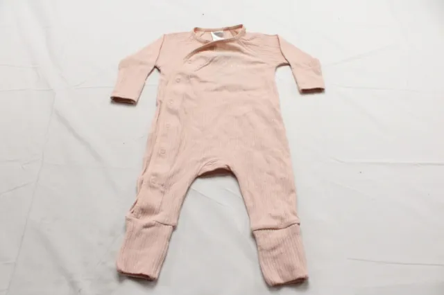 Bonds Baby Girl's Ribbed Knit Long Sleeve Cozy Suit LB3 Pink Size 000 (3-6Mths)