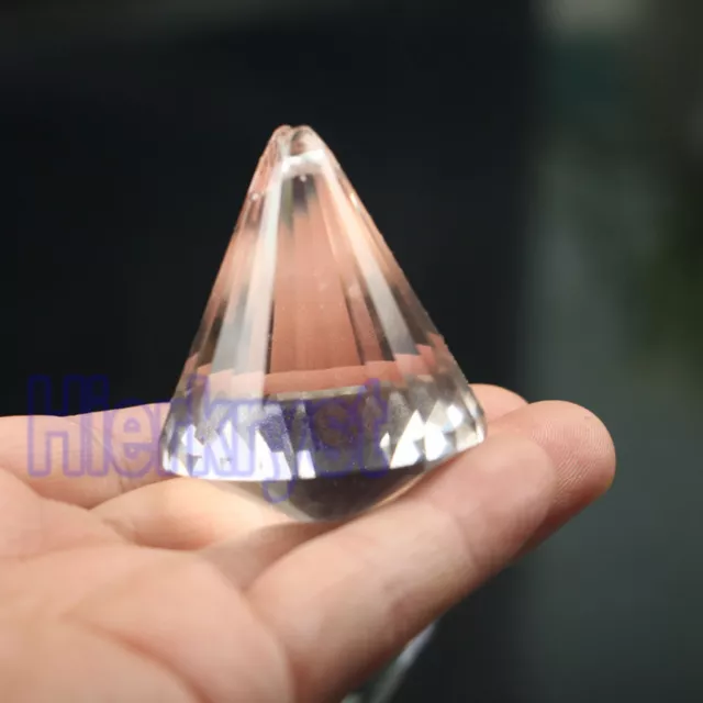 10 Clear Chandelier Glass Crystals Lamp Prisms Parts Hanging Drops Pendants 38MM