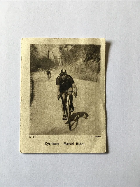 ANCIENNE CARTE PHOTO Marcel BIDOT Cycliste Français CHICORÉE BELLE