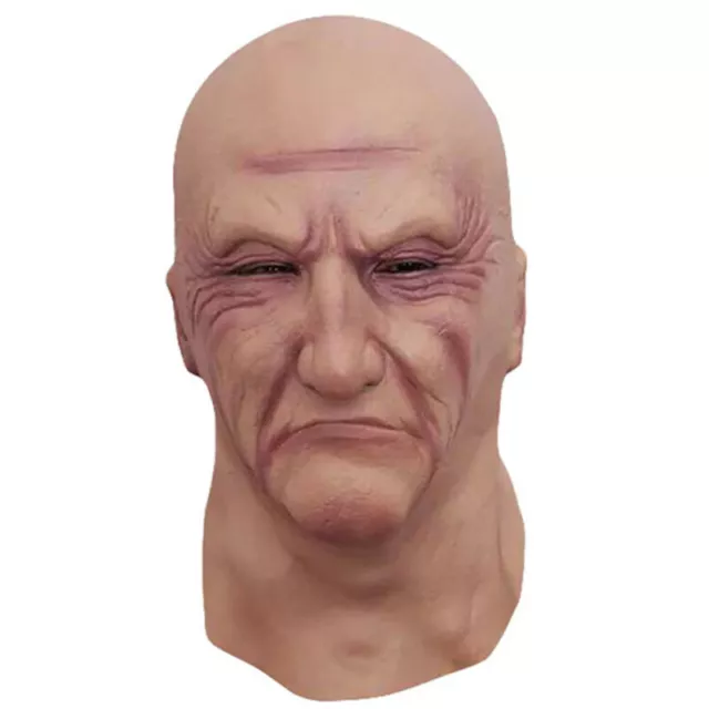Realistic Latex Old Man Face Mask Halloween Disguise Fancy Dress Cosplay Horror 2