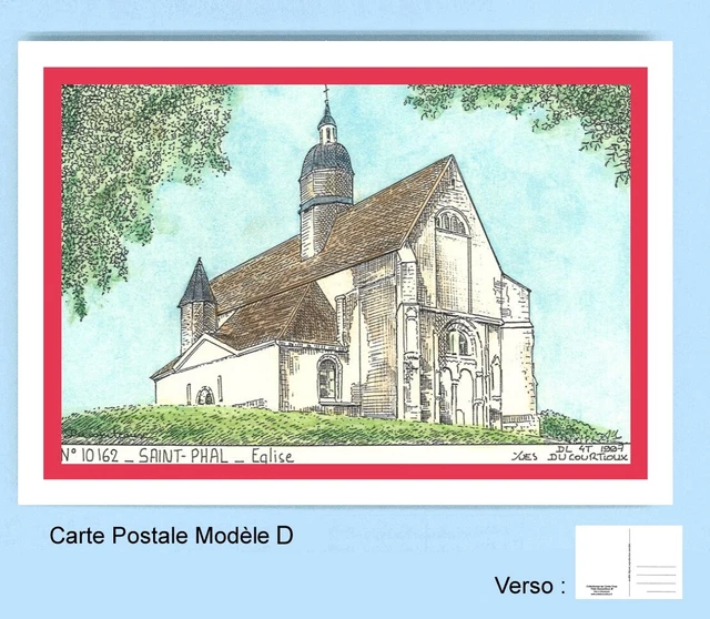 CP D 10162 POSTCARD DRAWING red tower 10 SAINT PHAL