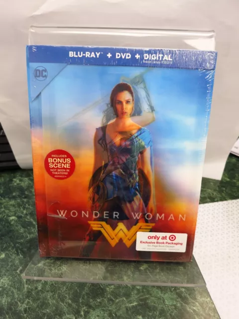 WONDER WOMAN (BLU-RAY DVD Digital) Target Exclusive Lenticular DigiBook ...