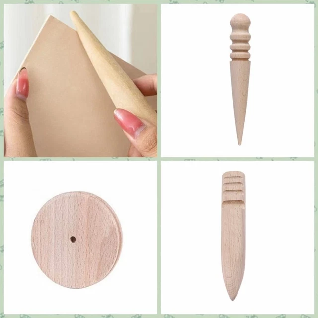3pcs Handmade Leather Burnishing Stick Leather Polishing Stick  Leather Craft