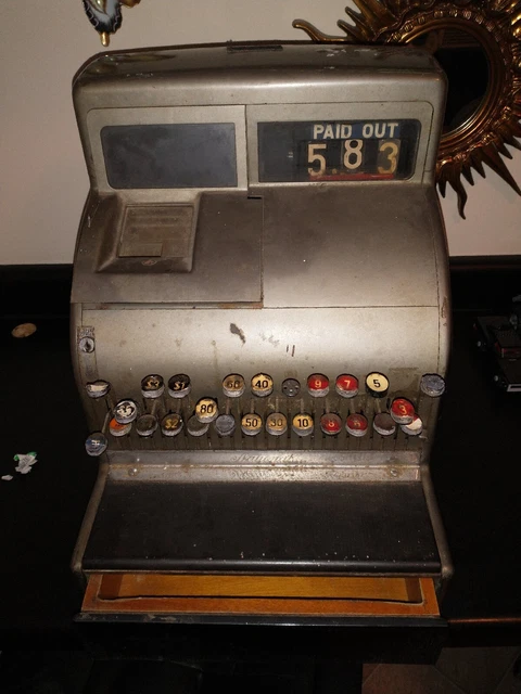 Vintage/Antique Cash Register F-3776 4-7-47  The National Cash Register Company