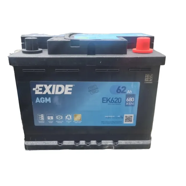 EXIDE EK620 AGM START-STOP Autobatterie Batterie Starterbatterie 12V 62Ah