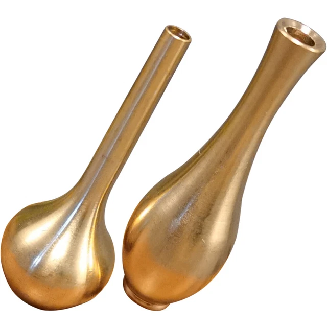 2 piezas de latón centro mesa metal jarrón pequeño jarrón pequeño