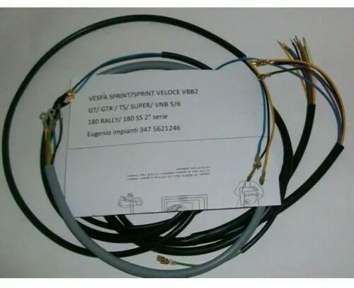Impianto Elettrico Electrical Wiring Vespa Vnb6 Con Schema Elettrico