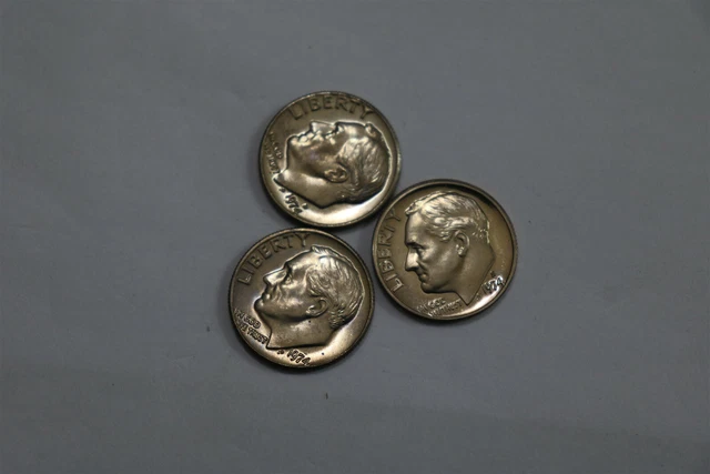 Usa Dime's 1974 Coin Set Regular + D + S Proof All High Grade B32 Cm13-27