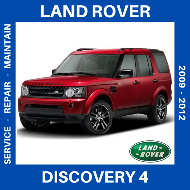 Land Rover Discovery 4 Service & Repair Workshop Manual on CD - 2009 - 2012