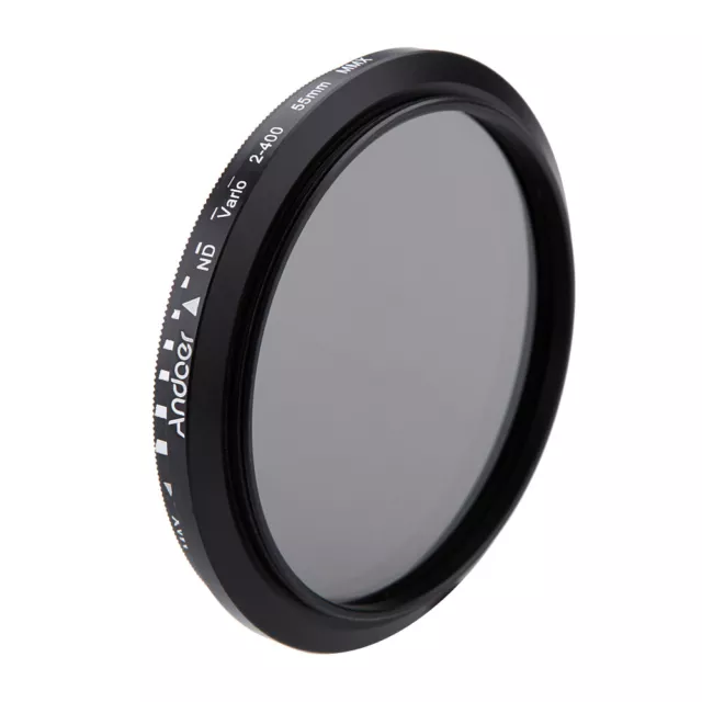 55mm  Fader Neutral Density Einstellbare ND2 zu ND400 Filter für  DM D2Q5