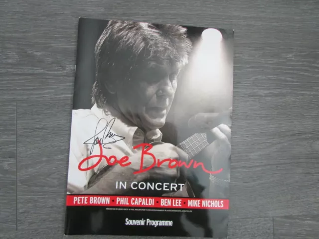 Joe Brown Rock n Roll Musician Singer Hand SIGNED in Concert Tour Programme