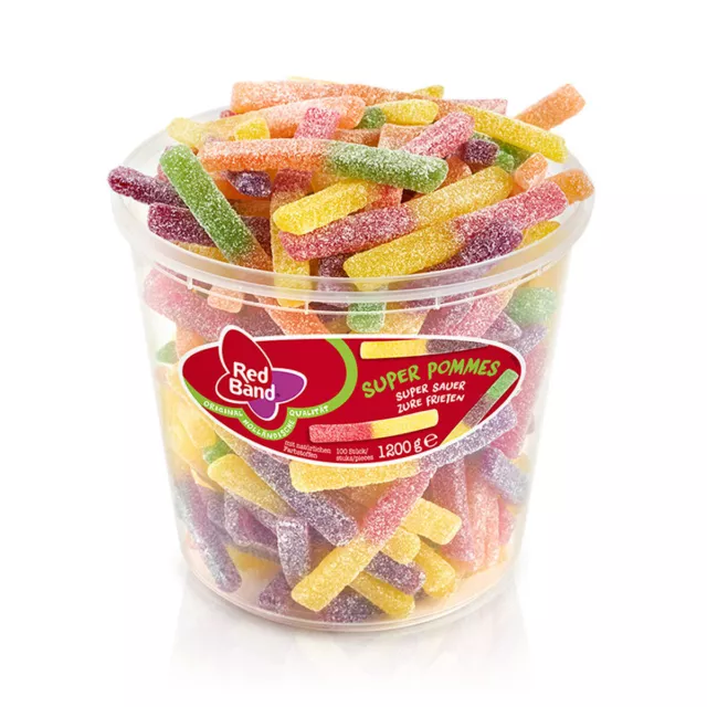 Red Nastro Patatine Extrasaure Gezuckerte Frutta Gengive Bacchette