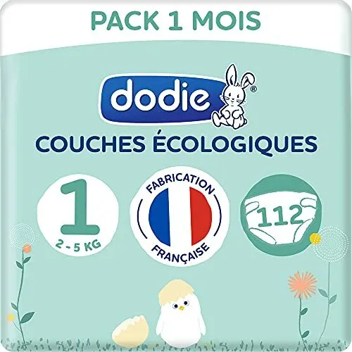 Couches Ecologiques Et Françaises Taille 1 Pack 1 Mois 112 Couches Lot De 2 x 56