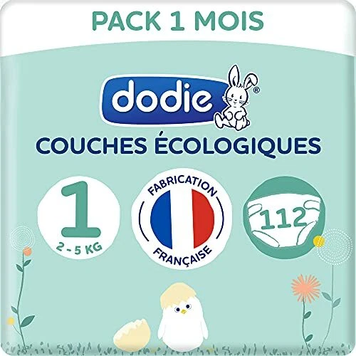 Couches Ecologiques Et Françaises Taille 1 Pack 1 Mois 112 Couches Lot De 2 x 56