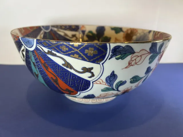 Antike Japanische Schale Blumen Porzellan Salat Schüssel  Asien Rarität Service
