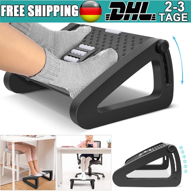 Ergonomisch Fußstütze Fußablage Fußhocker Relax Büro Neigung Höhenverstellbar DE