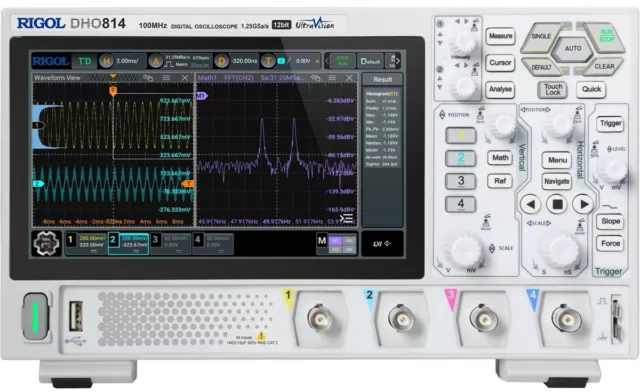 RIGOL DHO814 4-Ch Digital Oscilloscope Tabletop Touchscreen 100 MHz 1.25 GSa/s