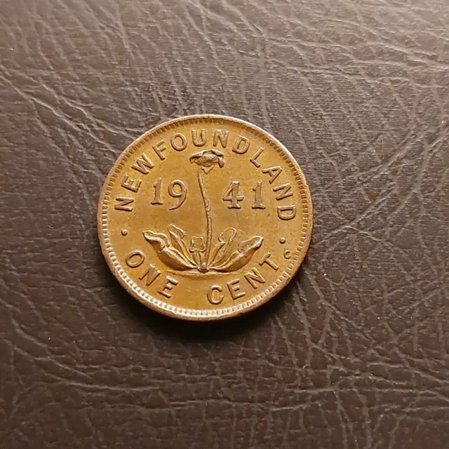 1941 C Newfoundland 1 Cent George VI One Cent Small Cents Penny Coin