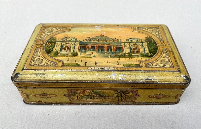 1 Boîte ancienne publicitaire en carton confiserie nougat communion