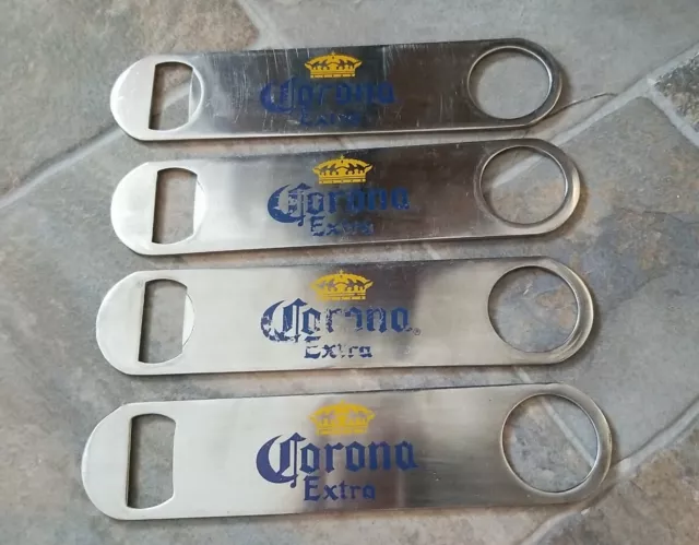 Lot of 4 - Corona Extra Bottle Opener Metal 7"