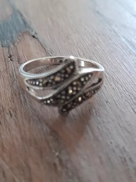 Antiker Ring mit Markasiten☆Silber  925☆19 mm☆