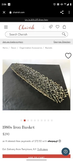1980s Iron Nails Basket