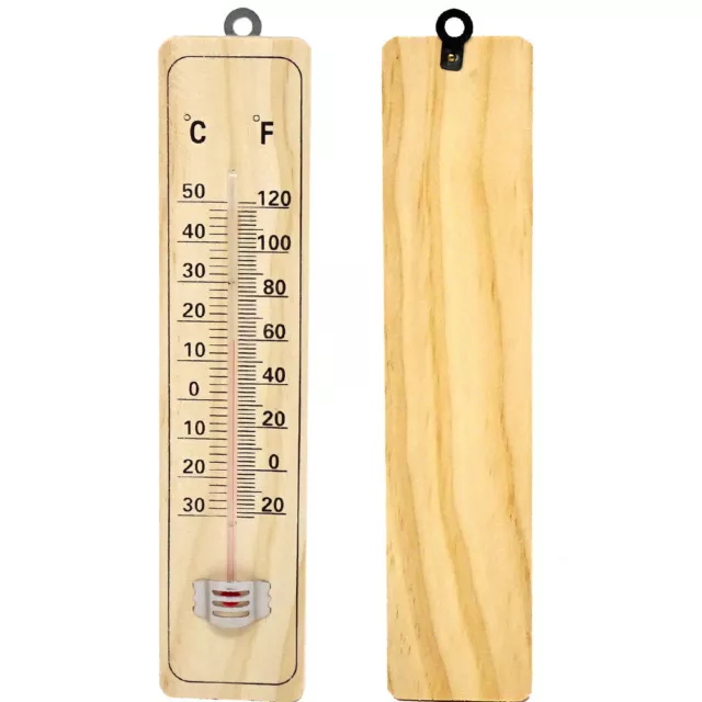 Termometro parete legno °C/°F gancio metallo per casa ufficio studio tavernetta