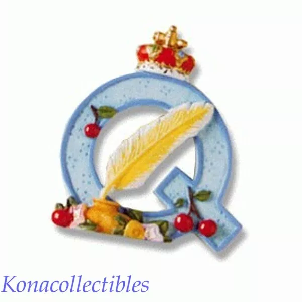 1999 Mary Engelbreit Letter Q  2 3/4 Inch Resin Q is for Queen!