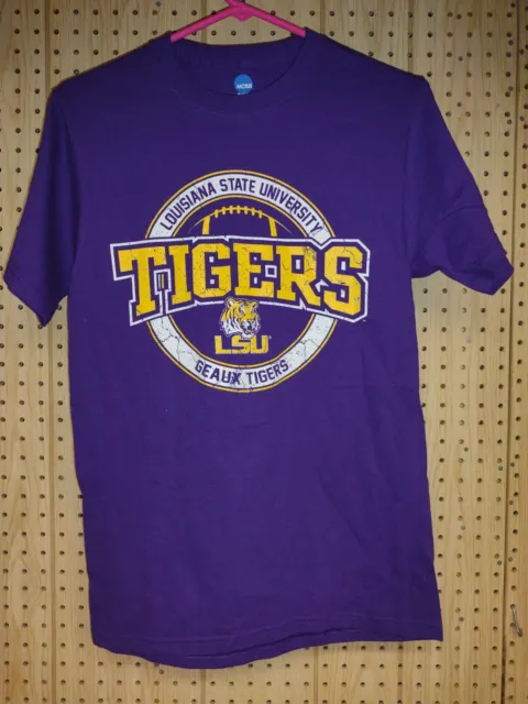 LSU Tigers Men's Short Sleeve Purple Graphic T-Shirt Size Medium