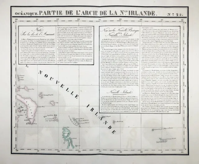 Nuevo Irlanda Papua Guinea Bismarck Archipelago Pacific Mapa Vandermaelen 1827