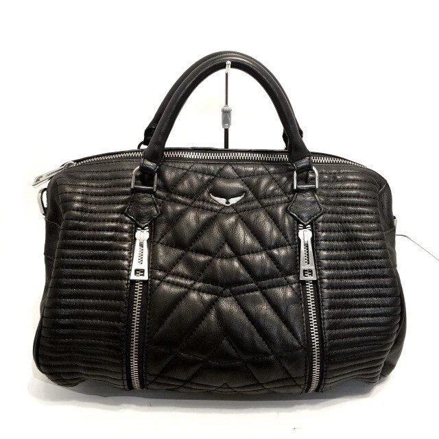 Sac à Main Zadig & Voltaire Rock Nano En Cuir Plumetis Noir - Mini, Neuf Avec étiquettes